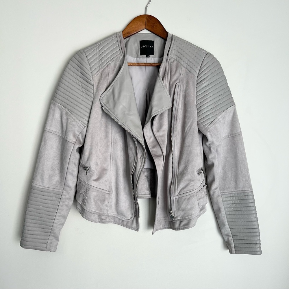 DECJUBA Ramona Biker Jacket Faux Leather Size 12